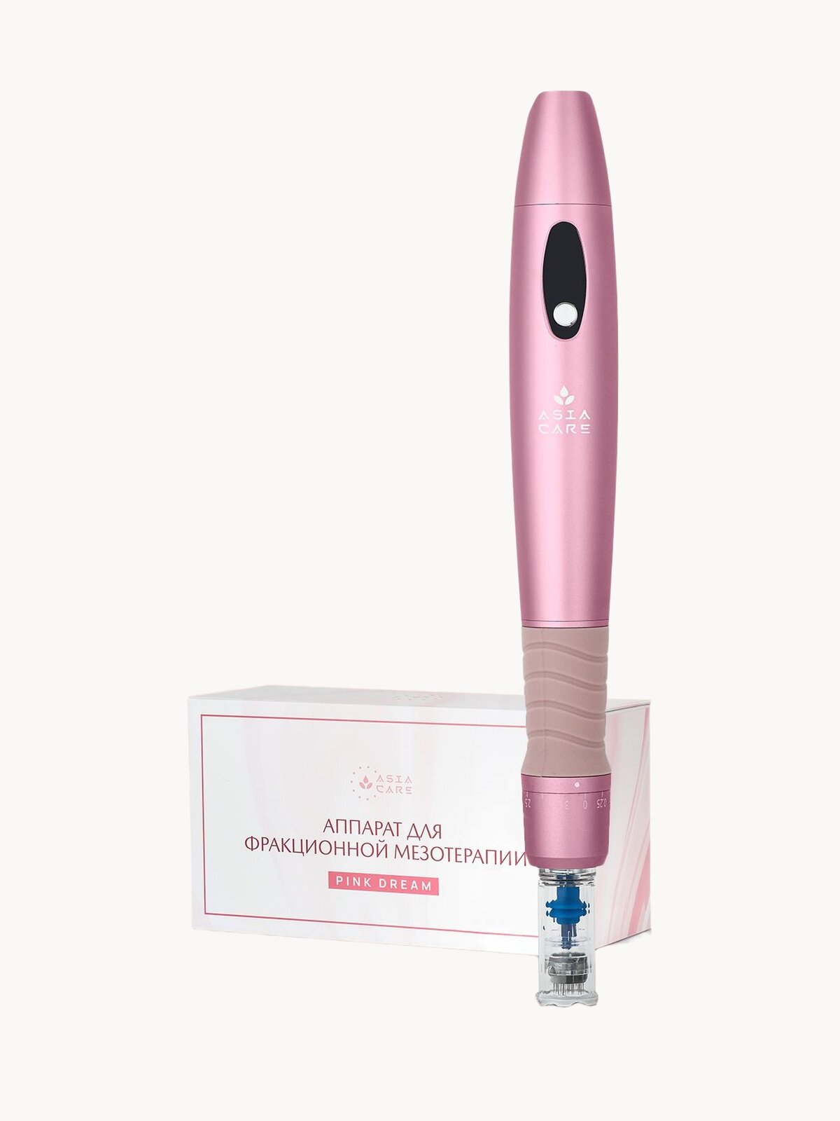 Мезоручка для подтяжки лица от морщин, аппарат для фракционной мезотерапии Asia Care, розовый