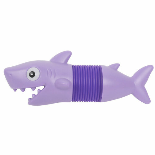 Игрушка антистресс Pop Tube Акула интерактивная тянущаяся трубка для мальчиков и девочек