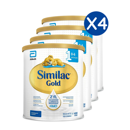 Смесь молочная, Similac Gold 1 с рождения, 400г 4 шт