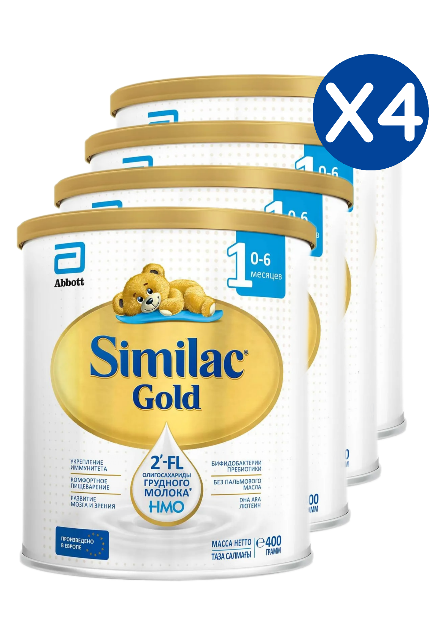 Смесь молочная, Similac Gold 1 с рождения, 400г 4 шт