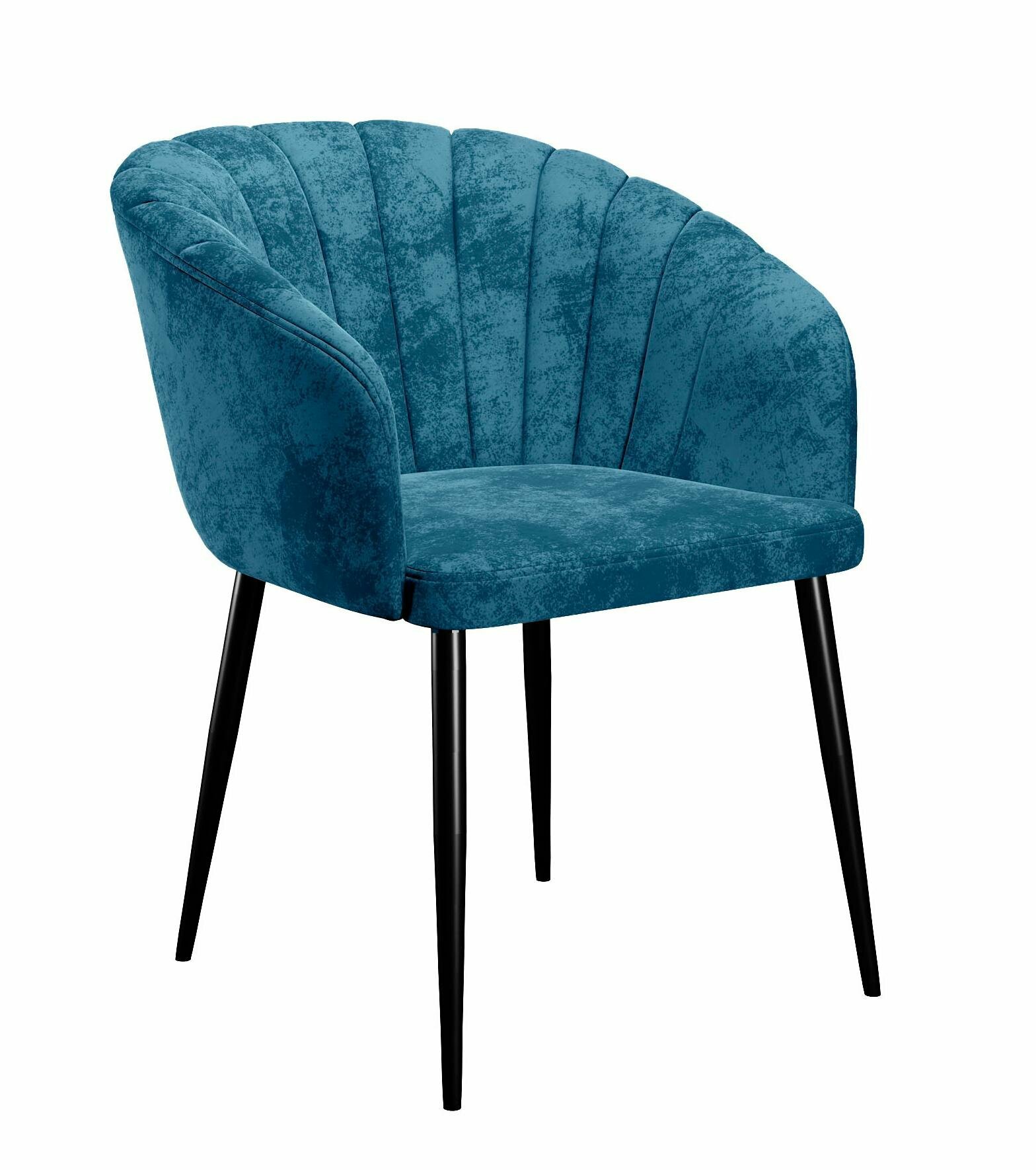 Стул для кухни Market 541 M19 бирюза, ножки черные