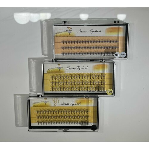 Набор ресниц для макияжа NESURA EYELASH 10D 8-11-12mm