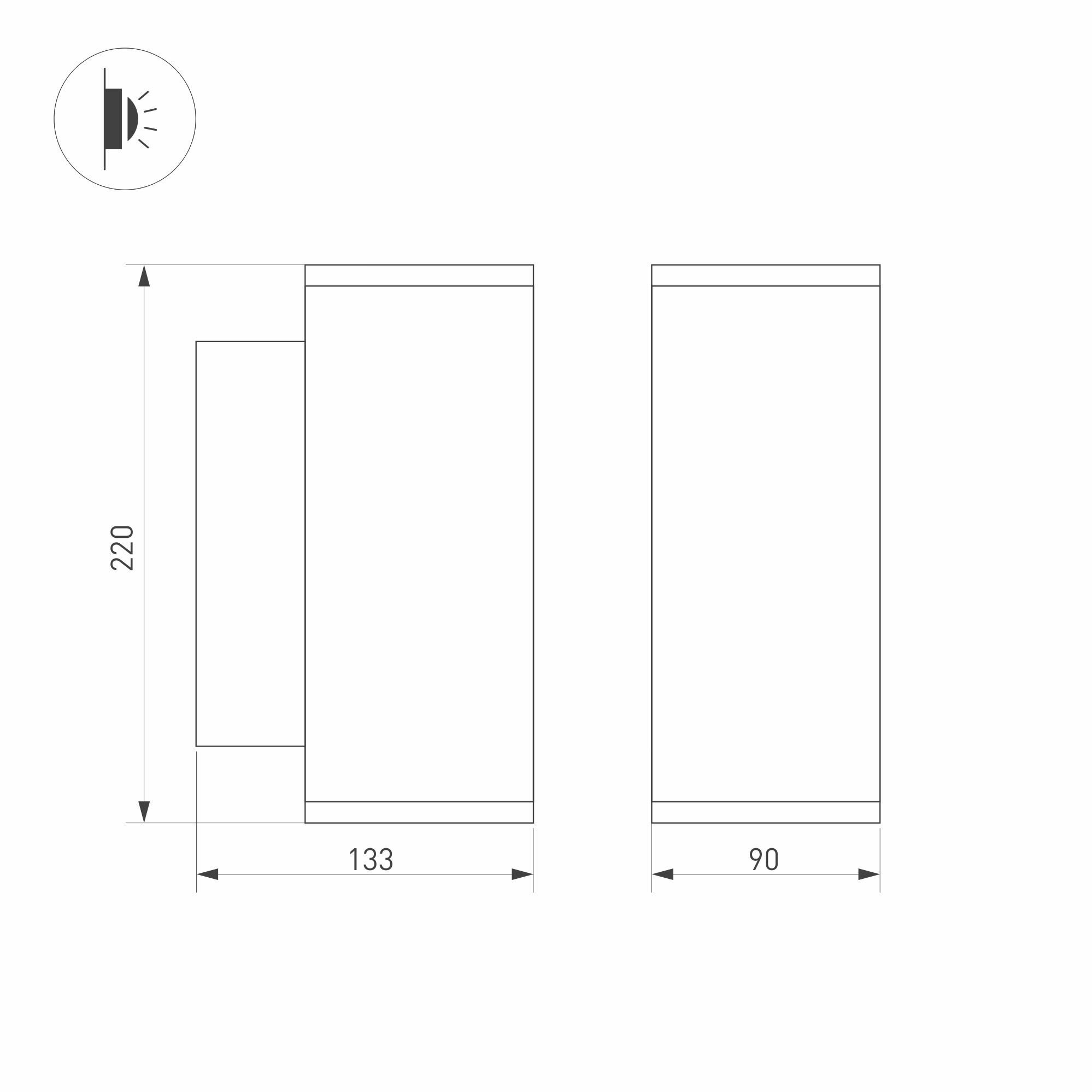 037251 Светильник LGD-FORMA-WALL-TWIN-R90-2x12W Day4000 (BK, 44 deg, 230V) (Arlight, IP54 Металл, 3 года)