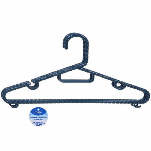 Плечики для одежды 2шт эклатти цвет лазурно-синий 3717см Лейбл Селфи 409₽