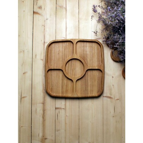 Доска сервировочная, менажница деревянная