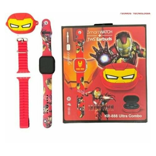 Смарт часы KR-888 ULTRA COMBO Железный человек + наушники