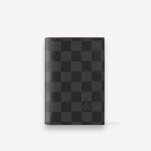Обложка для паспорта Louis Vuitton Damier Graphite N64411, черный
