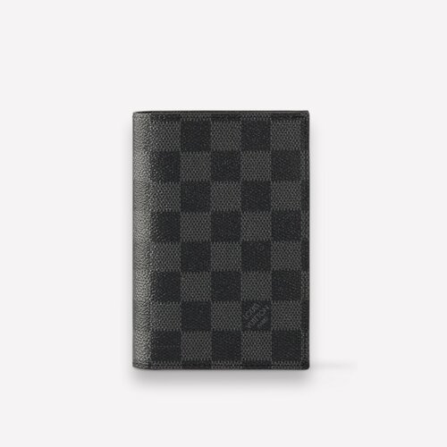 фото Обложка для паспорта louis vuitton damier graphite n64411, черный