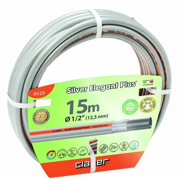 фото Шланг 12мм (1/2") 12м SILVER ELEGANT PLUS CLABER 91230000
