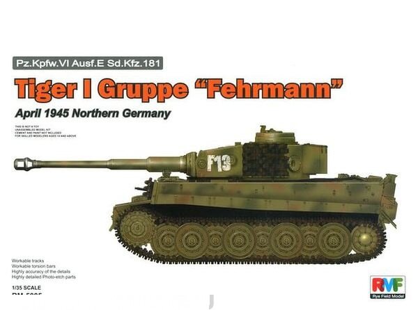 RM-5005 1/35 Tiger I Gruppe Fehrmann April 1945 Northern Germany