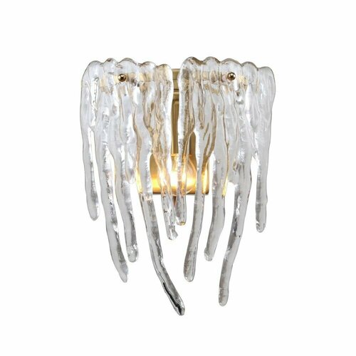 Бра цвета латунь с плафоном из прозрачного стекла для лампы Е14 от GETOGAZOV FAMILY 3900₽