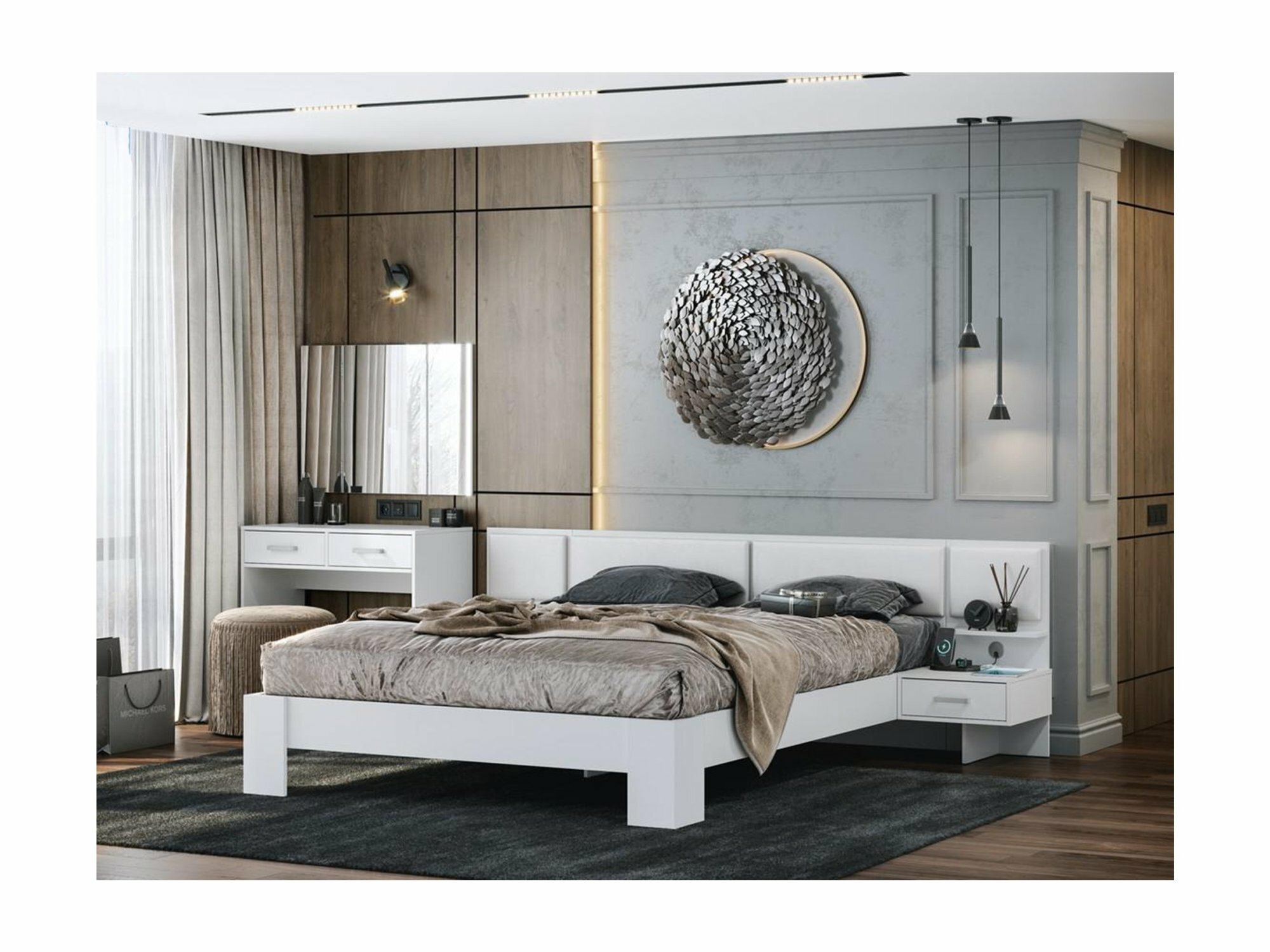 Модульная спальня Эва, композиция 2 (Белый)