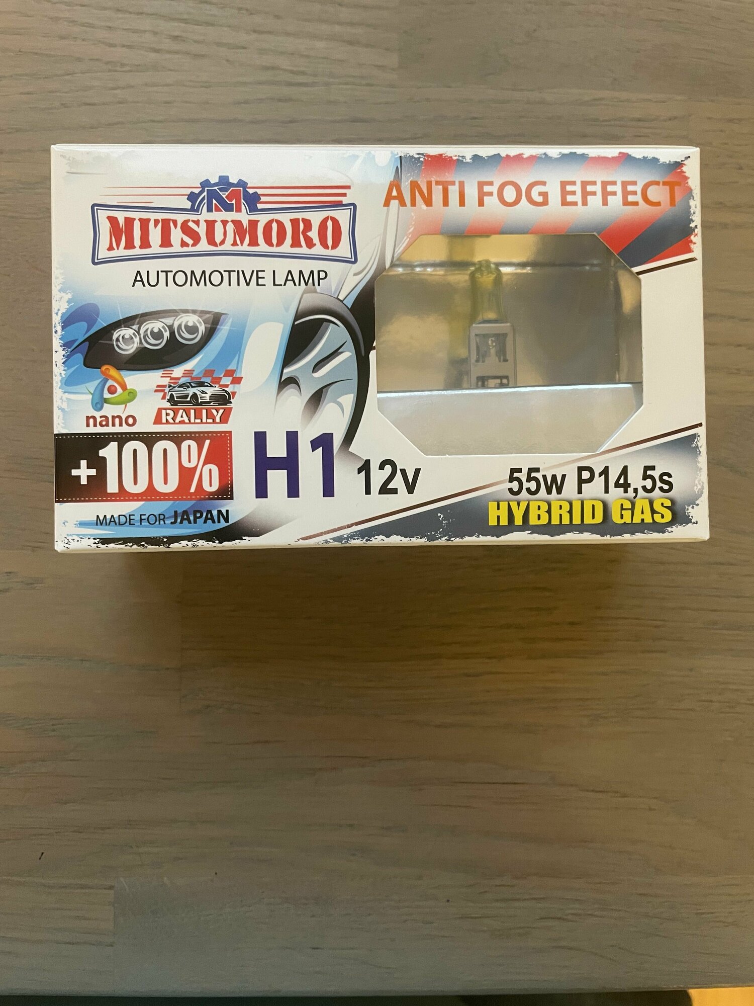 Галогеновая лампа Mitsumoro H1 12V 55W P14,5s +100% ANTI FOG EFFECT