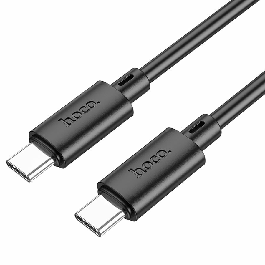 Кабель USB-C HOCO X88 Gratified Type-C - Type-C, 3A, 60W, 1 м, черный — фото 1