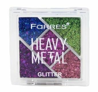 Farres cosmetics Тени для век Heavy Metal Glitter, тон 02