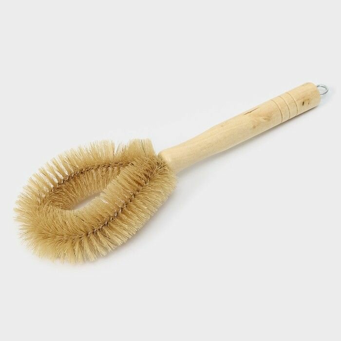 фото Ёршик для посуды, 25,5х7х3,5 см, овал, деревянная ручка