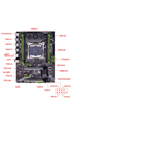 Комплект LGA-2011 Qiyida X99 Xeon E5 2690v3 DDR4 16Гб 3200Mhz ECC 1200000₽