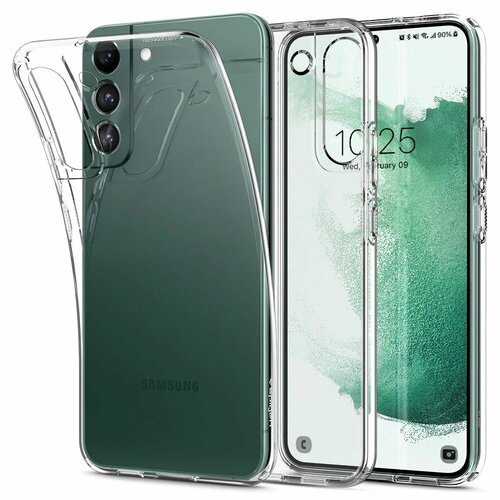 чехол капсула spigen для huawei p20 lite liquid crystal кристально прозрачный l22cs23072 Чехол-капсула для Galaxy S22 Plus - Spigen - Liquid Crystal - Кристально-прозрачный - ACS03950