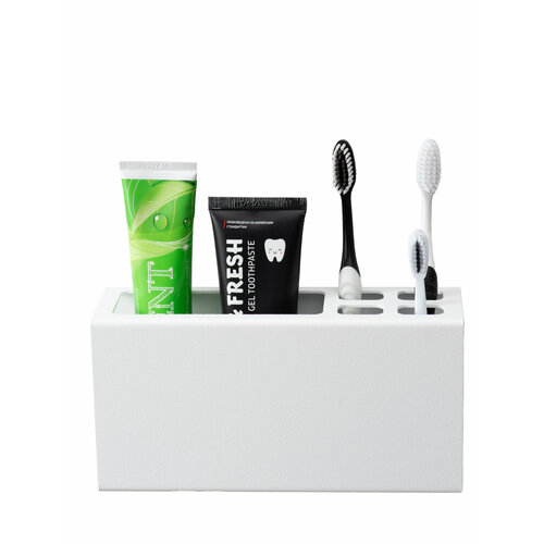 Настенный держатель для зубных щеток Barba, белый матовый