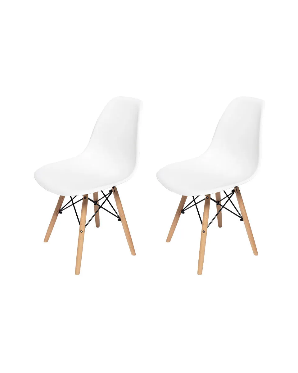 Комплект из 2-х стульев для кухни FP-235 ( аналог SC-001) белый, пластиковый