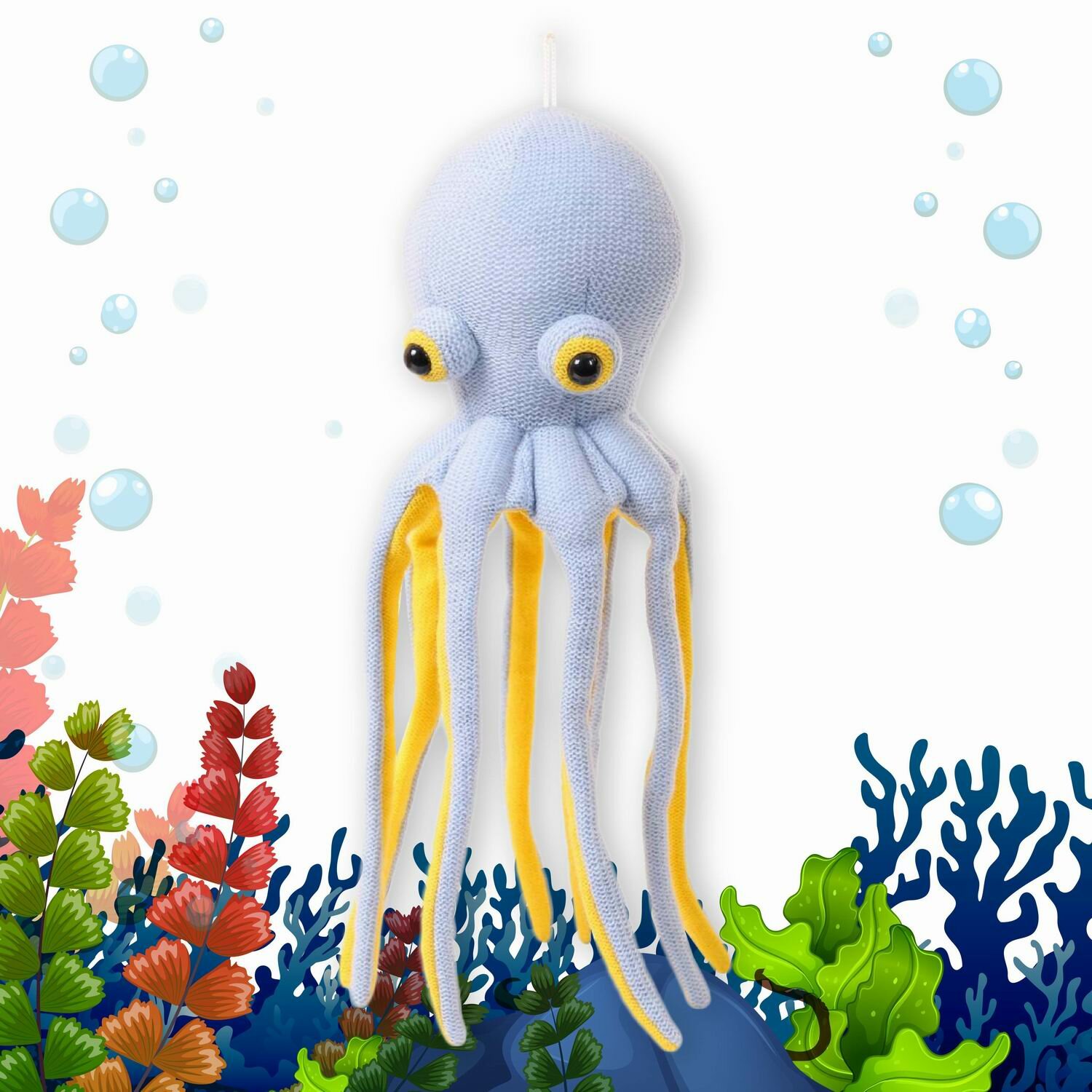 Мягкая игрушка Abtoys Knitted Осьминог вязаный, 45 см M4929