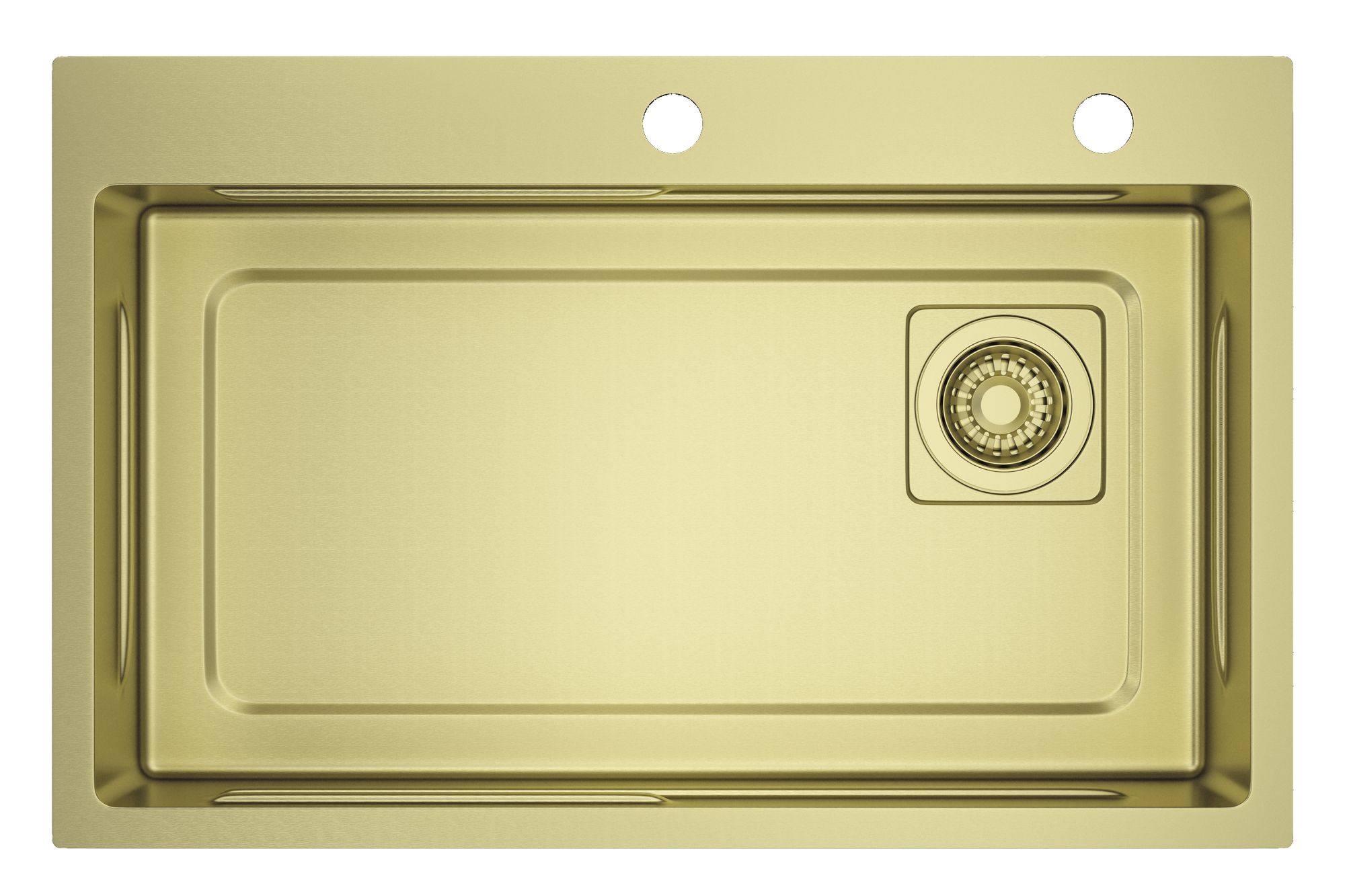 Мойка для кухни с коландером Raglo R702.7246.03 нержавеющая сталь, сатиновое золото — фото 1