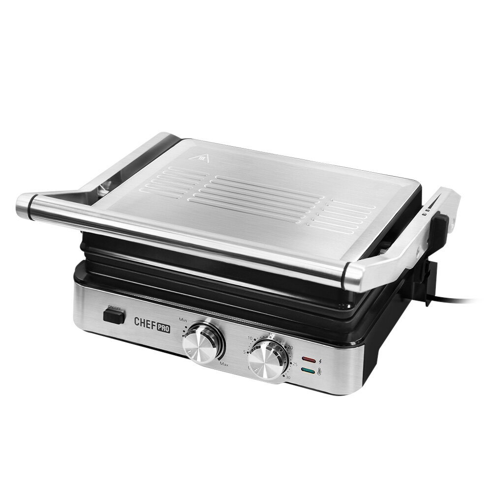 CHEF PRO CF-SM1601A черный/сталь ЭлектроГриль
