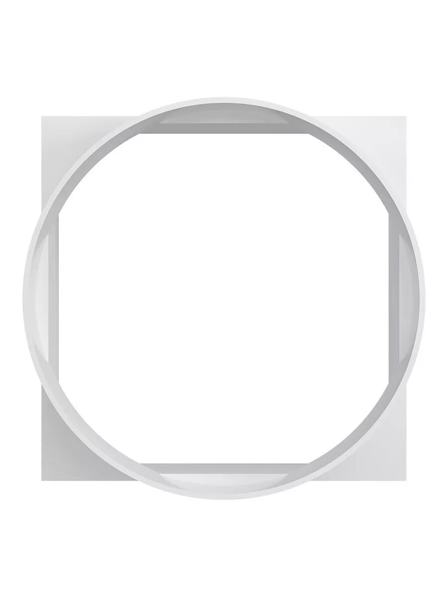 Переходник с квадрата на круг Era 09КВ D100 мм 90х90 мм, пластик — фото 1