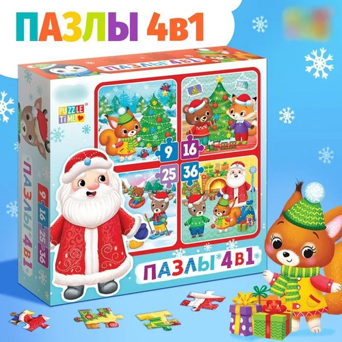 Пазлы 4 в 1 