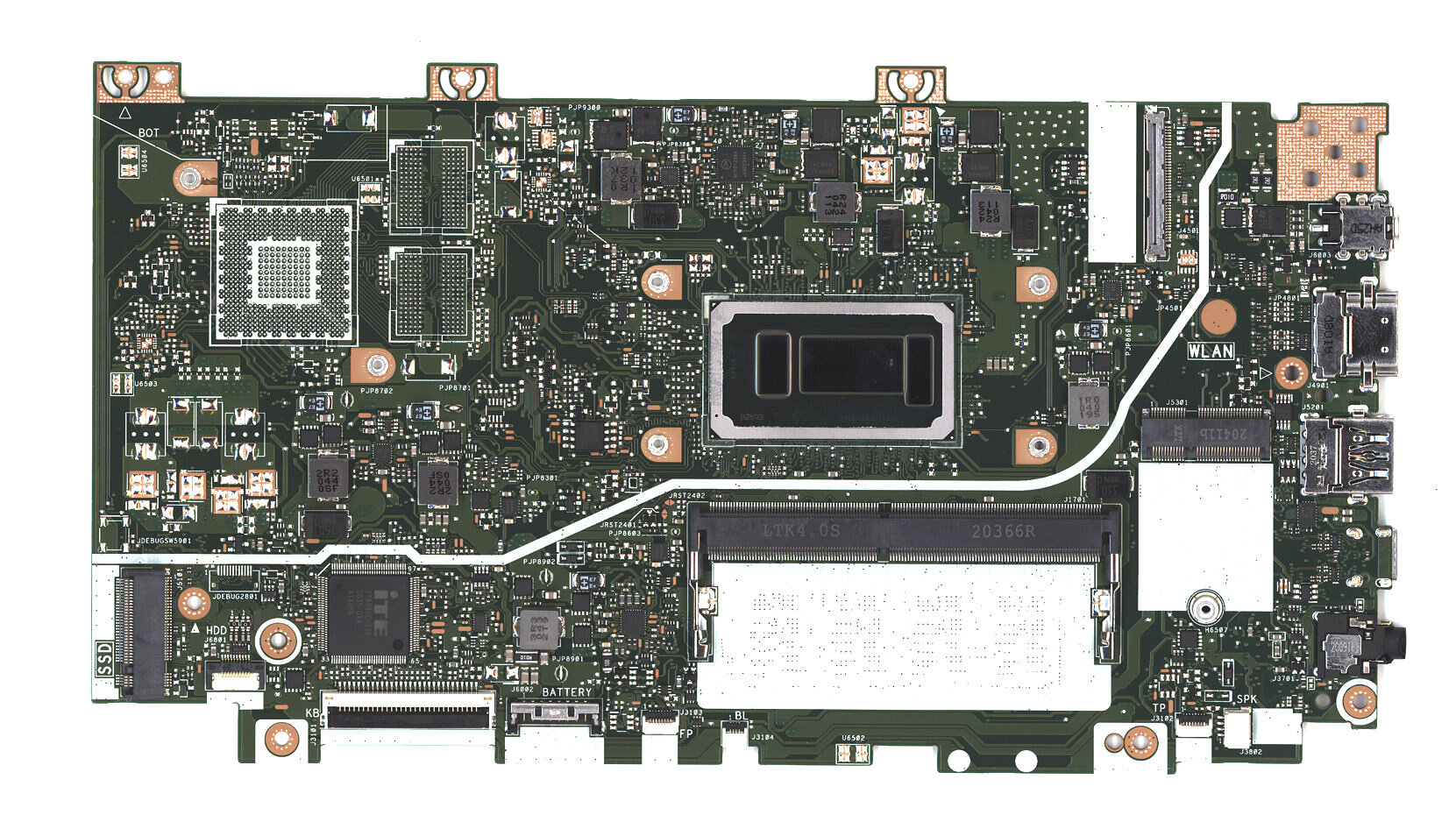 Материнская плата для ноутбука Asus X412UA 4G/I3-7020U