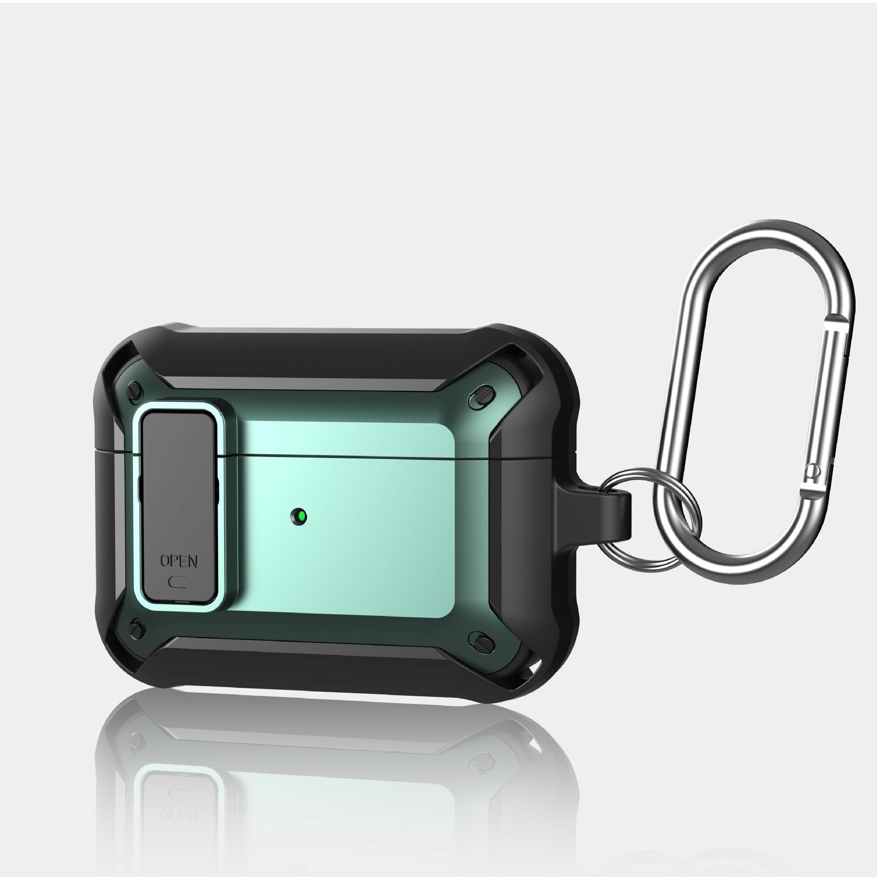 Чехол для AirPods Pro WiWU Mecha AirPods Case Black + Green — фото 1