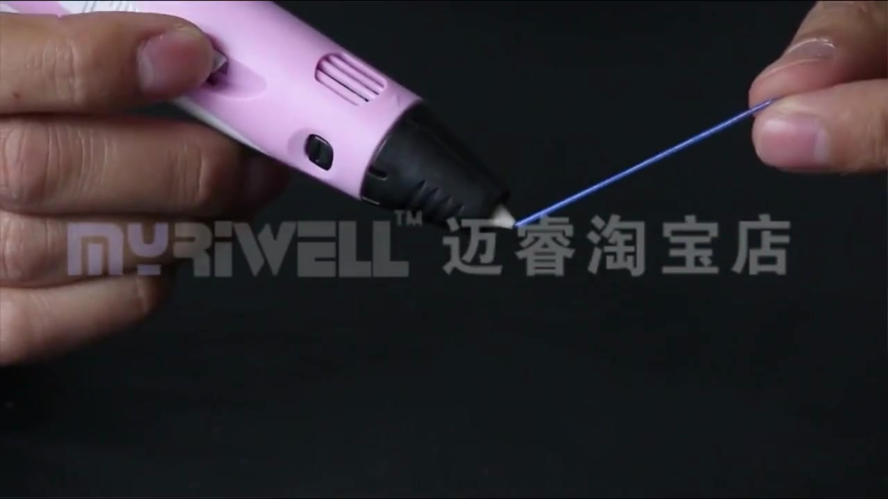 3D ручка MyRiwell с комплектом пластика ABS 150м/ Книжка с трафаретами/Прозрачный коврик/Цвет голубой — фото 1