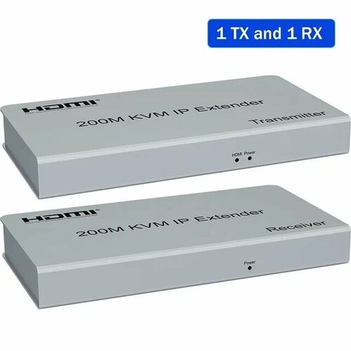 HDMI KVM удлинитель lieve 200м, TX and RX, With EU Plug