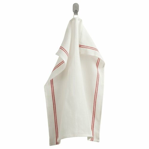 HILDEGUN Полотенце кухонное белое с красными полосами 45x60 см IKEA 400₽