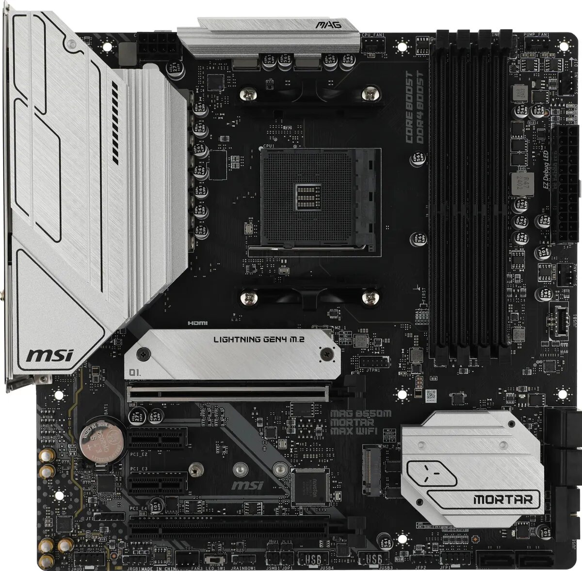 Материнская плата MSI MAG B550M MORTAR MAX WIFI, SocketAM4, AMD B550, mATX, Ret