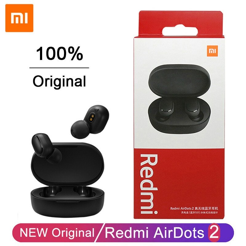 Оригинальные наушники Xiaomi Redmi Airdots 2 Fone Bluetooth, беспроводная гарнитура Bluetooth с микрофоном, беспроводные