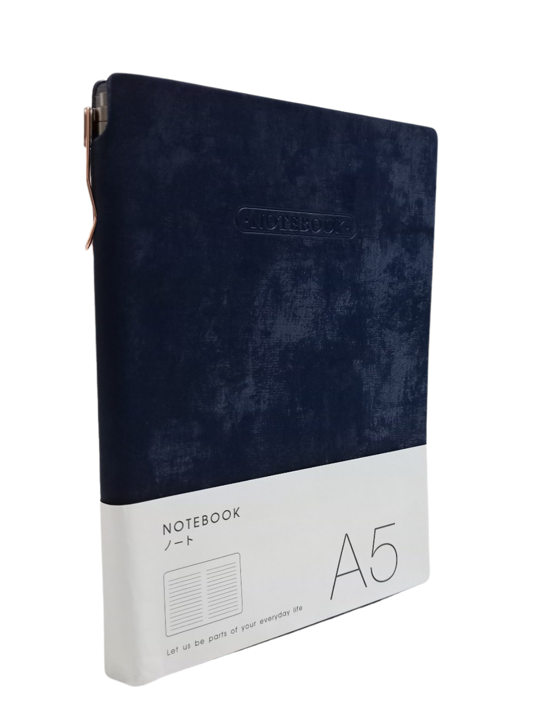 Темно-синий Блокнот Notebook А5, мягкая тканевая обложка, 100 страниц. Let us be parts of your everyday life
