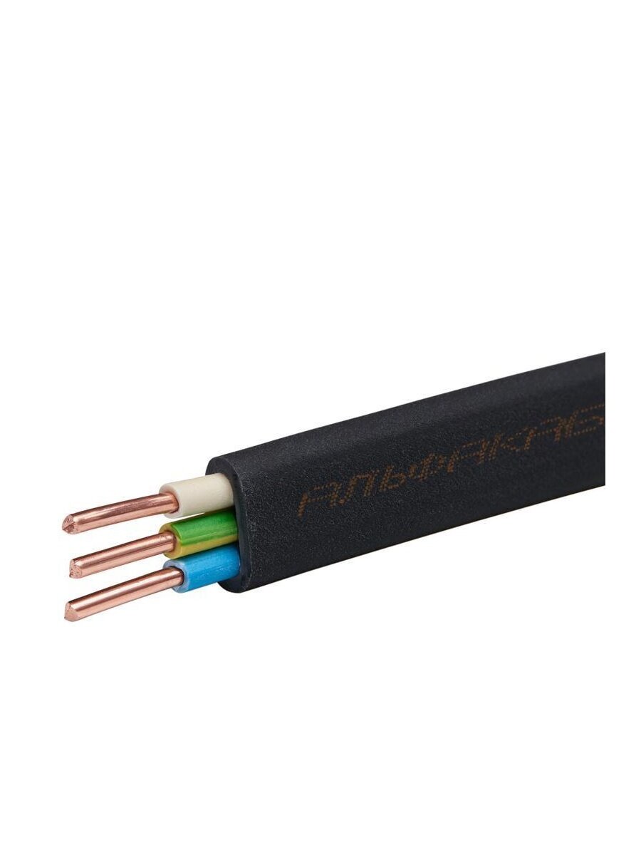 Кабель ВВГ-Пнг(А) 3х2.5 ОК (N PE) 0.66кВ (бухта 20м) (шт) альфакабель 45989
