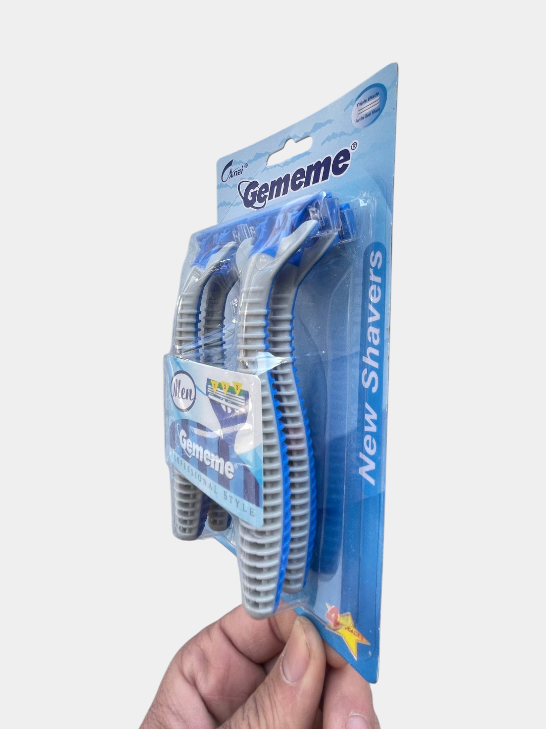 Бритвенный набор 4 штук "Для дальних поездок" , 3 лезвия удобный размер, мужчин и женщин