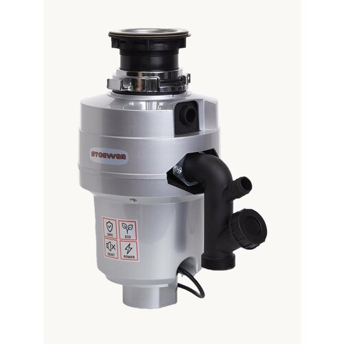 Измельчитель бытовых отходов STOEWER штоер D-390, двигатель 390 Вт, низкий уровень шума