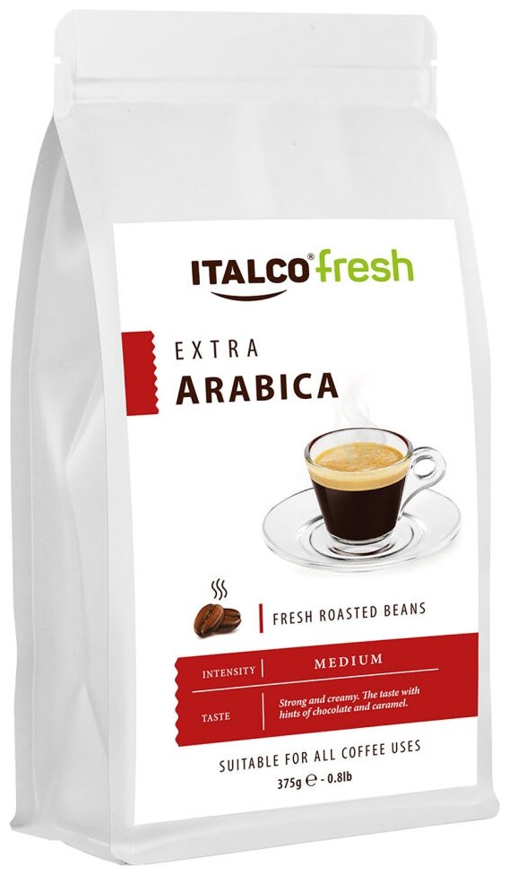 Кофе в зернах Italco Arabica Extra (Арабика Экстра), 375г