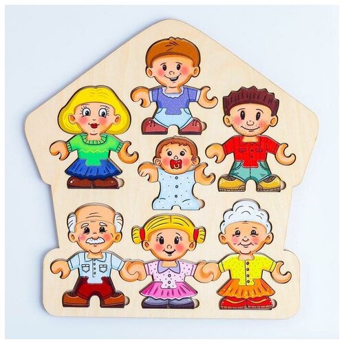 пазлы для детей симпсоны семья детская логика Пазл-конструктор «Собери персонажа. Семья»