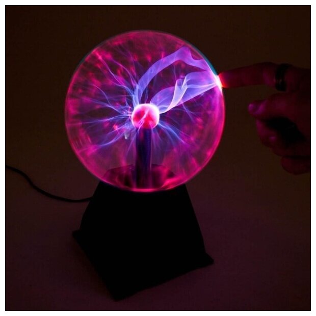 Плазменный шар Тесла светильник 20 см - фотография № 1