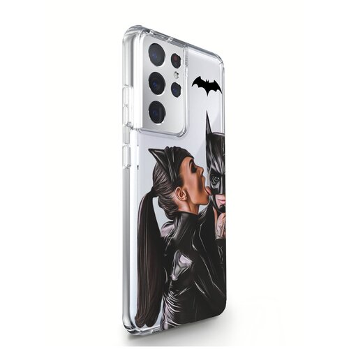 фото Прозрачный силиконовый чехол musthavecase для samsung galaxy s21 ultra cat woman/ женщина кошка брюнетка для самсунг галакси с21 ультра противоударный