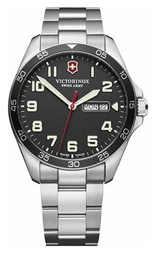 Наручные часы VICTORINOX, черный, серебряный