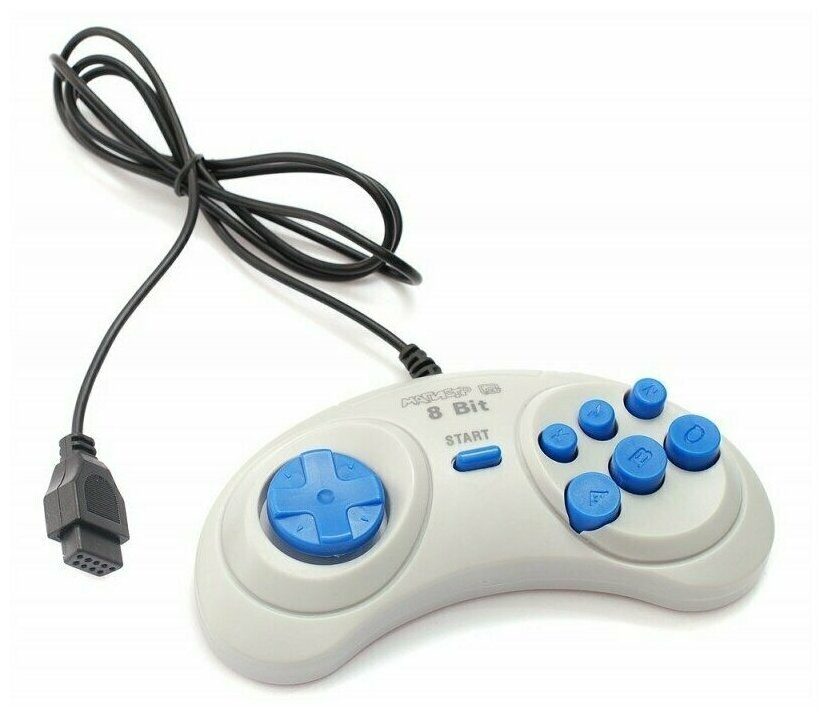 Джойстик 8-bit Sega 9p серый