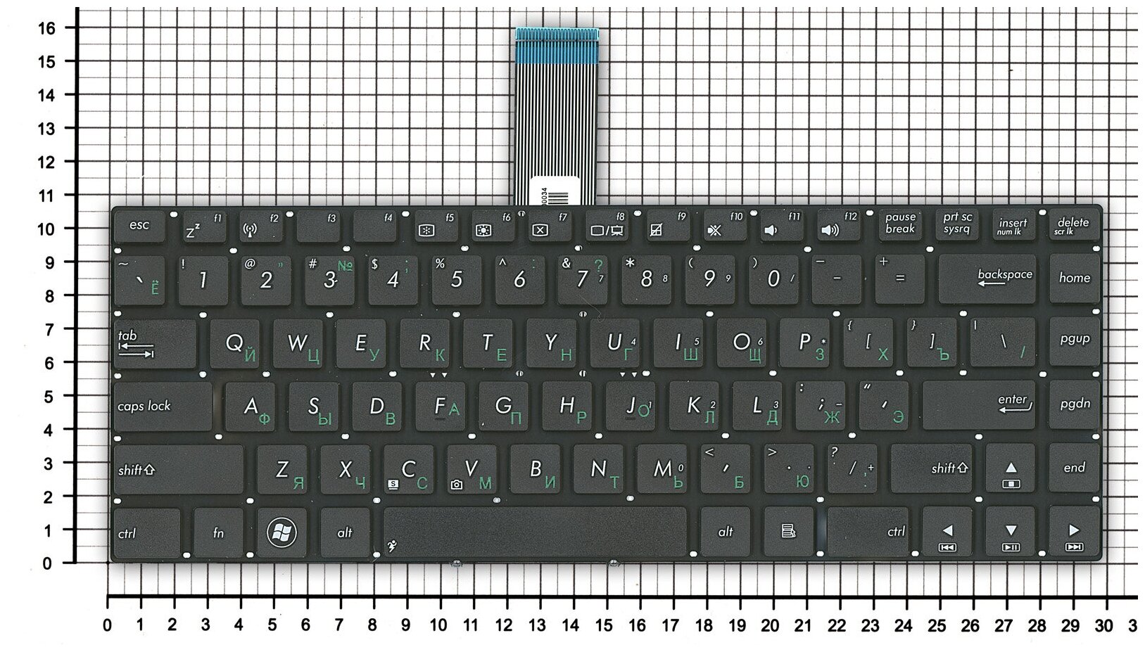 Клавиатура для ноутбука Asus 0KNB0-4120US00 русская черная версия 2