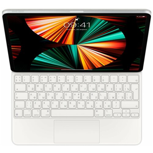 Клавиатура Apple Magic Keyboard для iPad Pro 12.9 2021, MJQL3RS/A, белый чехол клавиатура apple magic keyboard mjql3rs a белый