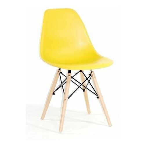 Стул пластиковый 622 Eames Yellow-11 Red&Black желтый