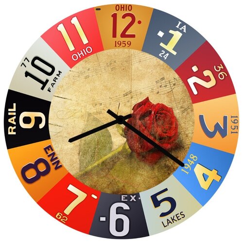 фото Svs настенные часы svs 4002958 роза аванград